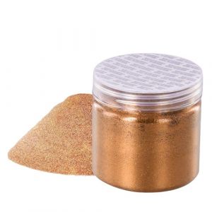 Poudre De Paillette Fine, Paillettes en Résine Holographiques Fines, Poudre Brillante, Poudre Artisanat Paillettes, 100g Poudre à Paillettes, Résine Paillettes Métallique pour Oeil Nail (Or rose) (Fukuhaza, neuf)