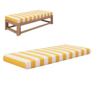 EXZFW Coussins pour Bancs de Jardin, Coussin de Banc Matelas de Sol Coussin Banc Coussin Banquette Exterieur Jardin Antid&eacute;rapant Coussin Si&egrave;ge Assise Coussin pour Banc Mobilier,Jaune,180x60x3cm (Juanjuan Guo, neuf)