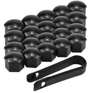 Cozlly 20Pcs Capuchon d'écrou de Roue 17mm, Cache Ecrou, Boulon Ecrou Couvre, Cache-écrous De Roues, Bouchon d'Écrou de Roue, Capuchons Protection Hexagonal pour écrous De Roue avec Outil Demontage (Cinanai, neuf)