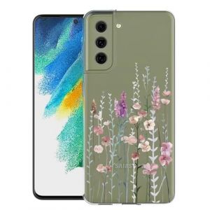 Kaywzo Antichoc Coque pour Samsung Galaxy S21+/S21 Plus 5G,Housse &Eacute;tui en Transparent TPU avec Motif de Fleurs Peintes,Ultra Mince Silicone Phone Protection Case Cover-3 (Misyum, neuf)