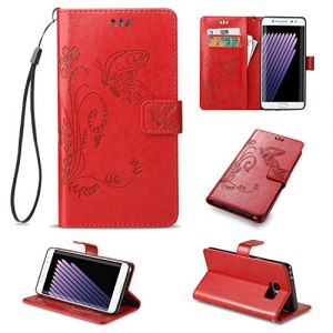 Meet de gaufrage - rouge pour Samsung Galaxy Note 7 Soft TPU, Samsung Galaxy Note 7 Protection Etui Souple Flexible Coque TPU Silicone Soft Case, Housse / Case pour Samsung Galaxy Note 7, Doux Silicone Bumper Case Cover Case Housse de Protection Etui Case
