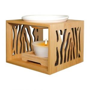 Bruleur Bougie en C&eacute;ramique, Br&ucirc;leur Fondant Cire Parfum&eacute;e, Bruleur Huile Essentielle avec Porte-Bougie, Br&ucirc;leurs &Agrave; Huile Essentielle, Diffuseur Huile Essentielle, pour D&eacute;coration Maison, Bureau (IKSETERATA, neuf)