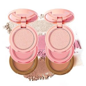 Holzsammlung Palette De Sculpture, Plateau De Maquillage 3 En 1, 2pcs Fard à Joues Brillant Pour Le Visage Fard à Joues Contour Et Surbrillance#02 (TeencentsMallEU, neuf)
