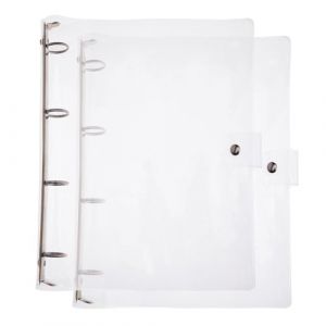 SUPERFINDINGS 2 pièce Classeur Transparent A4 en Plastique PVC Classeur à 6 anneaux Classeur à Feuilles Mobiles de 31.5x26.5x3cm Classeur Rond de Protection à Pression (SUPERFINDINGS  FR, neuf)