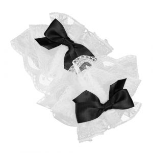 ORFOFE Lolita Wrist Dentelle Noire &Eacute;l&eacute;gantes pour Femmes Accessoires de Poignet Mode pour Cosplay Mariage F&ecirc;te et Quotidien D&eacute;coration Chic pour Robes et Chemisiers (LlZaae, neuf)