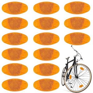 Catadioptre Velo, 15 Pièces Catadioptre Velo Roue Réflecteur Roue Velo Réflecteurs Rayons de Vélo Jaune, pour Améliorer la Sécurité de la Conduite de Nuit, Adaptés à Tout Type pour Motos, Vélos Orange (ZCLXS, neuf)