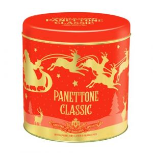 Chiostro di Saronno Panettone Artisanal Classique 1000 g Fermentation Lente, Panettone Avec Fruits Confits et Raisins Secs De Corinthe, Panettone Traditionnel Avec Zestes D'Orange et C&eacute;drat (Paolo Lazzaroni & Figli Spa, neuf)
