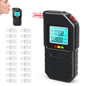 muhogxio Alcootest Ethylotest Electronique avec Fonction de Stockage et Indication Vocale,Ethylotest Portable &agrave; Double Capteur (muhogxio, neuf)