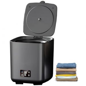 Mini machine &agrave; laver portable, enti&egrave;rement automatique avec tuyau de vidange, 4 modes pour v&ecirc;tements de b&eacute;b&eacute;, sous-v&ecirc;tements, camping-car, camping - LCD tactile, moteur silencieux (shrimp shop, neuf)