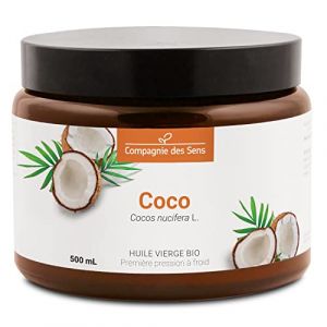 Coco - Huile Végétale Vierge BIO - Pot en verre - Première pression à froid - 500mL (La Compagnie des Sens, neuf)