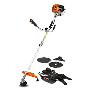Débroussailleuse Thermique 52 cm³ - 3 Lames + 1 tête Double Fil - Chester Noir, Orange (Chestergarden, neuf)