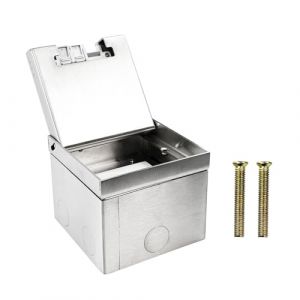 Kit de bo&icirc;te de sol, prise de sol en acier inoxydable 16 A AC250 V UE avec connexion de c&acirc;ble r&eacute;seau et prise UE, prise encastr&eacute;e au sol dissimul&eacute;e pour sols install&eacute;s, bureaux &agrave; domicile (Corygo, neuf)