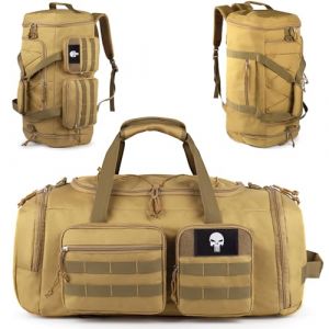 Sac de Sport Tactique pour Homme 70L, Grand Sac 3 en 3 avec Compartiment &agrave; Chaussures et Poche Humide. Sac &agrave; Dos de Voyage r&eacute;sistant &agrave; l'eau, id&eacute;al pour Le Fitness, Les Voyages et Les Courts s&eacute;jours (Bunnychic, neuf)