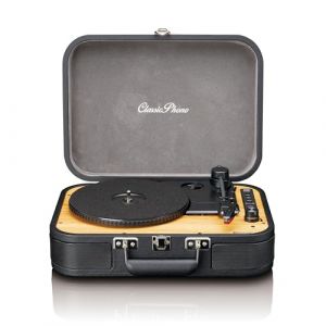 Tourne-disque Bluetooth Lenco Classic Phono TT-116 &agrave; 3 vitesses - 33, 45 et 78 tr/min - tourne-disque vinyle vintage - sortie RCA - haut-parleurs st&eacute;r&eacute;o - noir (egenta.shop, neuf)