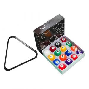 LeeQinersw Lot de 16 Mini Boules de Billard, Accessoires de Table de Billard, Jouet pour Enfants, Ensemble Complet, Petit Ensemble de Boules de Billard pour Sall, Boule de 3.8 cm (LeeQiner, neuf)