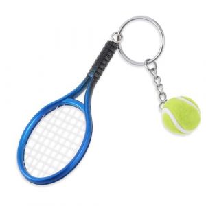 Bruislard Porte-cl&eacute;s, nouveaut&eacute; raquette de tennis porte-cl&eacute;s, porte-cl&eacute;s sportif cr&eacute;atif, pendentif balle de tennis porte-cl&eacute;s pour les amateurs de sport cadeau (or), bleu, S (big pineapple, neuf)