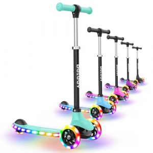 BELEEV A6 Trottinette Enfants 3 Ans, Trotinette à 3 Roues LED Roues Lumineuses et Deck, 4 Réglables en Hauteur, Plateau Antidérapant Scooter pour Filles Garçons 3-8 Ans, Tricycle Scooter for Kids (MeiShangStore, neuf)