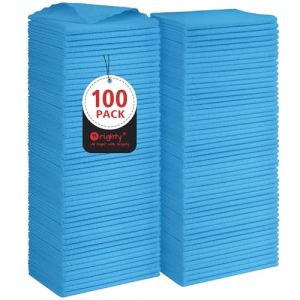 Orighty Lot de 100 chiffons de nettoyage réutilisables en microfibre pour voitures, chiffons de nettoyage multi-usages pour automobile, mécanicien, cuisine, non pelucheux de 29 x 29 cm, bleu (Orighty Global, neuf)