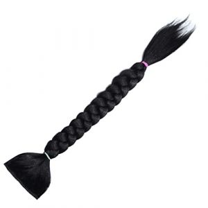 NOLITOY Tresse Grosse Tresse Tresses Queue De Cochon Accessoires De Cheveux Colorés Perles Bonnet Petits Pains Queue De Cheval Extensions De Cheveux Trame Vrais Cheveux Humains (M.Meteorite, neuf)