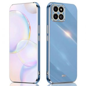 SEAHAI Coque pour Honor X7c / Honor 200 Smart 5G, Ultra Mince Élégant en Silicone Souple Galvanoplastie Phnom Penh Design Coque Brillante Antichoc TPU Gel Etui Résistant, Bleu (Liner-EU, neuf)