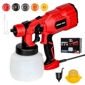 Pistolet Peinture Electrique 1200ml, 550W HVLP Pulvérisateurs de Peinture, Station Peinture Basse Pression avec 4 Buses en Cuivre et 3 Motifs, Pistolet a Peinture pour Murs et Plafonds Système (KAISAREIA SIA FAST S.R.L., neuf)