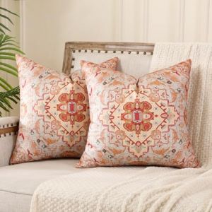 Miuyunya Housse Coussin Boheme 50 x 50 Ethnique Mandala Housse de Coussin Salon Marocain Coussin Taie Oreiller Jardin Boho Decoration pour Canap&eacute; Maison Salon Chambre Art D&eacute;co (Miuyunya, neuf)