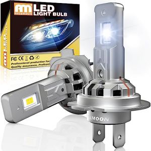 ANTEMOON Ampoule H7 LED, 90W 18000LM CSP 6000K Blanc Ampoule LED H7 pour Phare de DC 12V 24V Voiture et Moto, 1:1 Mini Remplacement des Lampes Halog&egrave;nes et X&eacute;non, Anti Erreur, 2 Ampoules (Antemoon, neuf)