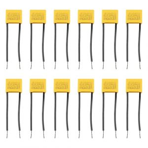12 Condensateur de Securite, Condensateur LED Polypropylène 0.22uF 275V AC X2, Condensateurs pour Suppression des Interférences, Durables et Sûrs Idéaux pour Ampoules LED Applications Électroniques (xinzhengshiqiluomaoyiyouxiangongsi, neuf)