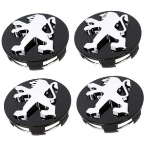 ZUOBYMBC 4 Pièces Cache-Moyeu pour Peugeot 108 208 2008 308 3008 3008 508 5008 60mm,Cache Moyeux,Cache de Roue Centrale,Auto Cache Moyeux Capuchons De Centre,Jante Centre D'emblème (yuanhaozhao, neuf)