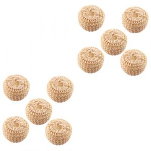CRILSTYLEO 10 Pièces Boule de bain bouffée de éponge naturelle carbolique kit bain eponge de bain éponge de bain lingette exfoliante pour le corps du bain sisal Yellow (Yolena, neuf)