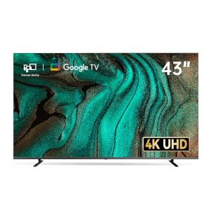 FPD 43 pouces (109 cm) Smart TV 4K UHD LED Ecran Plat Ultra Mince - Compatible avec Google TV, Google Cast, Bluetooth, HDMI, Diffusion en Direct, HDR 10, Dolby Vision - Canvas Series CG43-C1, 2025 (FPD Smart Home, neuf)