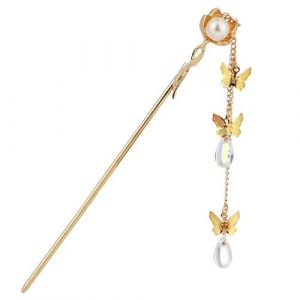 Épingle À Cheveux Mariée Coiffure Cheveux Cheveux De Cheveux Cheveux Cheveux Perle Long Tassel Pommes à cheveux en épingle à cheveux rétro Épingle À Cheveux Mariage(Gold) (钟祥市微琼维商贸有限公司, neuf)