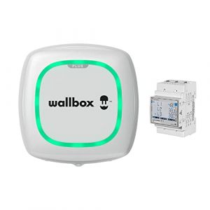Borne de Charge Solaire Wallbox Pulsar Plus – Chargeur pour véhicule électrique (22 KW, 5 mètres, Type 2, Wi-FI, Bluetooth, OCPP, Intérieur/extérieur) Blanc + Power Boost triphasé (elestore.elecam, neuf)
