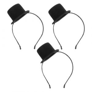 INOOMP Lot de 3 petits chapeaux haut-de-forme : couvre-chefs vintage pour f&ecirc;tes, cosplay, mini chapeau haut-de-forme, bibi pour &eacute;v&eacute;nements &agrave; th&egrave;me, d&eacute;guisements, go&ucirc;ters, No&euml;l (maggie Song, neuf)