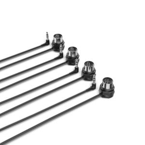 CME Lot de 4 câbles MIDI TRS type A (3,5 mm - 1/8") vers DIN 5 broches, 2FT / 60 cm, profil bas - Connecteurs ultra-minces à angle droit pour les espaces compacts - Idéal pour les synths et pédaliers (CME Pro, neuf)