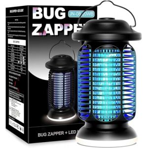 EUQQZU Lampe Anti Moustique, 4000V Tue Mouche El&eacute;ctrique avec lumi&egrave;re LED, 20W Appareil Anti Moustique UV, IPX4 &eacute;tanche, Pi&egrave;ge &agrave; Moustique Insectes Moucherons pour Ext&eacute;rieur Int&eacute;rieur (RIVERTOPGOOD LIMITED, neuf)