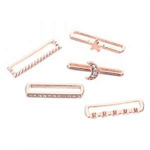 KOMBIUDA Breloque Pour Bracelet De Montre En Silicone 20 or Rose Accessoire Décoratif Solide Et Chic Compatible Montres Intelligentes Bague De Élégante Décoration De Bracelet De (Busk Sunset, neuf)