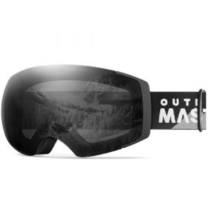 OutdoorMaster Ski Goggles PRO - Lunettes de ski sans cadre avec protection 100% UV400 pour femmes et hommes (Polaris&eacute; Gris VLT21%) (OutdoorMaster Official Store, neuf)