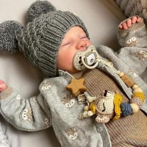 JIZHI Reborn B&eacute;b&eacute; Poup&eacute;es Gar&ccedil;on - Poup&eacute;es R&eacute;alistes de 20 Pouces en Vin-ylee Complet avec Accessoires de poup&eacute;es pour Enfants de 3 Ans et Plus (SKYbaby, neuf)