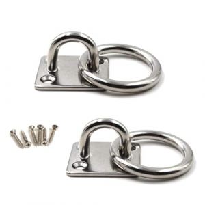 M8 Patère de fixation au plafond Crochet de fixation murale en acier inoxydable 304 pour balançoire de yoga, quincaillerie pour bateau Paquet de 2 (vis incluses) (Flomore, neuf)