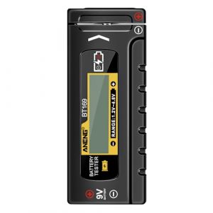 AXFEE Testeur de Batterie Numérique, Testeur de Piles Universel, Vérificateur de Batterie Universel, Capacité de Pile Portable pour AA AAA C D N 18650 16340 14500 21700 1.2~4.8V 9V Bouton Batteries (Ouuze, neuf)