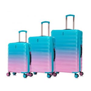 CELIMS - Set Valise | Valise Cabine + Moyenne + Grande | Cadenas TSA | Valise Polycarbonate | 55 + 65 + 75 cm | Valise Légère et Résistante avec roulettes 360° | Turquoise (CELIMS, neuf)