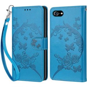 Coque pour iPhone 7 / iPhone 8 / iPhone SE 2020/2022, Housse Etui Portefeuille Cuir Multifonction, Fermeture Magn&eacute;tique &agrave; Clapet Anti-Choc Compatible avec Coque iPhone SE 2020/2022 Book - Bleu (KENHONER, neuf)