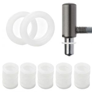 50Pcs Rondelles Pour Gonds de Porte Cache,Paumelles Entretoise Plastique Rodelle Gond de Porte 15,Rondelles Epaisses pour Gonds de Porte m8,1mm 25Pcs et 2mm 25Pcs(Blanc) (Funver, neuf)