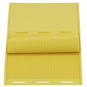 Luqeeg Feuille de cire d'abeille, feuilles de presse en silicone, 2 pi&egrave;ces machine &agrave; embosser, accessoire d'apiculture, jaune (Luqeeg, neuf)