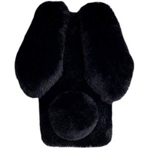 YKTO Étui Téléphone à Oreilles Lapin pour Samsung Galaxy A55 5G Couverture Arrière Étui Fourrure Étui Diamants Cristal Paillettes Étui Fausse Peluche Chaud Antichoc Case pour Samsung A55 5G,Le Noir (YKTO, neuf)