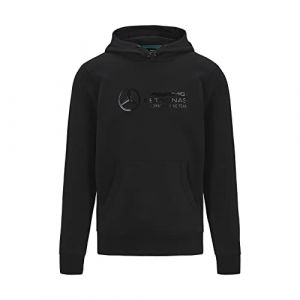 Mercedes AMG Petronas Formula One Team - Collection Officielle de Produits dérivés de la Formule 1 - Stealth Logo Sweat à Capuche - Noir - Hommes - XS (OTRA Shop, neuf)