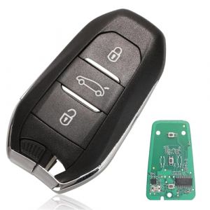 Heart Horse 3 Boutons Coque de Cl&eacute; T&eacute;l&eacute;commande de Voiture pour Peugeot 208 2008 308 3008 508 Boitier Clef, Citroen DS3 DS4 DS5 C3 C4 C5 Coque de Cl&eacute; &agrave; Distance avec 433MHz ID46 Puce HU83 Lame (YYGS_AMZgb, neuf)