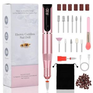 Mapille 13 en 1 Ponceuse pour ongles,Ponceuse pour Ongles Professionnel,Lime a ongle electrique,30000RPM avec Vitesse R&eacute;glable,Ponceuse ongle,Avec LED &eacute;cran Num&eacute;rique,pour Les en Acrylique et en Gel (Laukra special SIA, neuf)