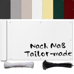 Ufamiluk Brise Vue Jardin Blanc avec Oeillets Attaches de c&acirc;ble et Cordons Solaire Toile Brise Vue occultant pour Jardin et Lieu de f&ecirc;te Piscine 70 cm de Hauteur 70x800cm (Happyhome88, neuf)